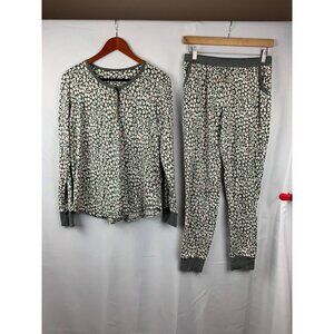 Cuddl Duds Womens S Lounge Pants Gray Pink Floral Print